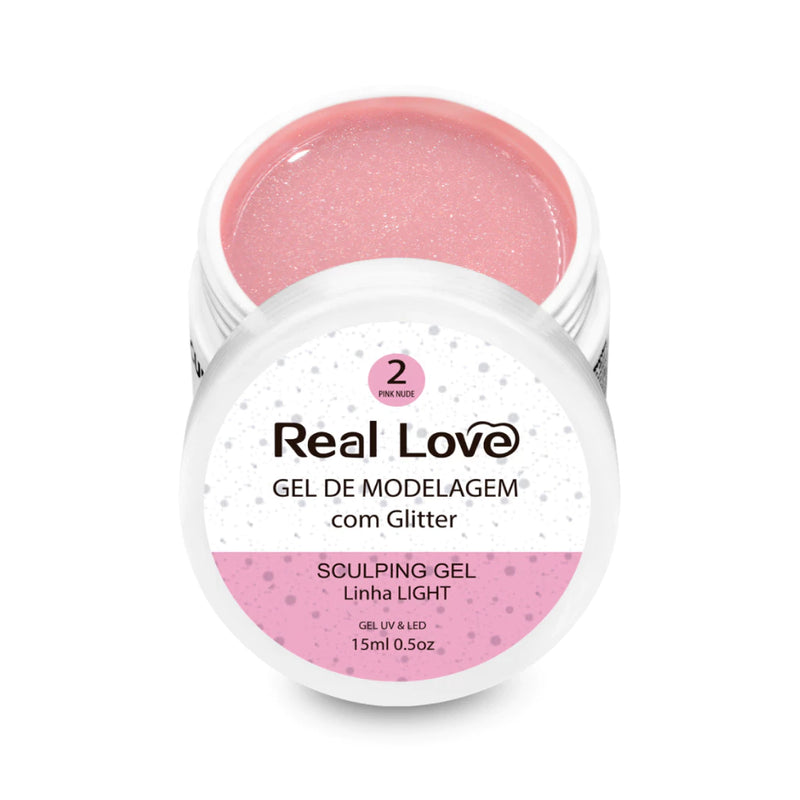 Gel Sculpting Com Glitter - Gel Uv/Led 15ml - Real Love