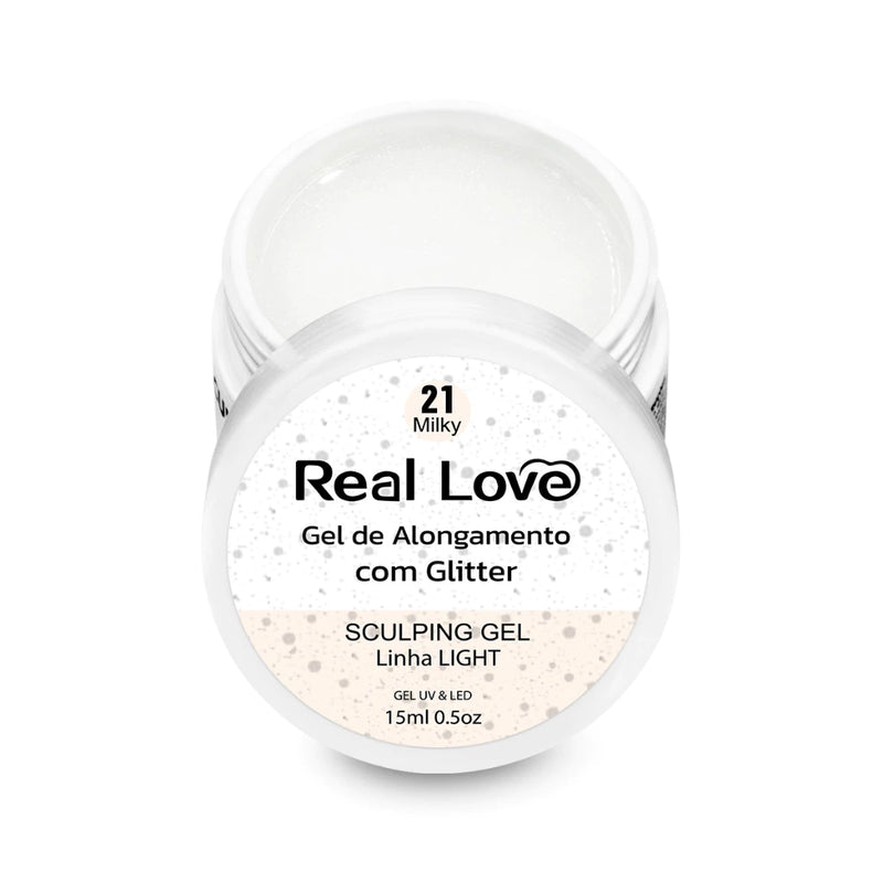 Gel Sculpting Com Glitter - Gel Uv/Led 15ml - Real Love