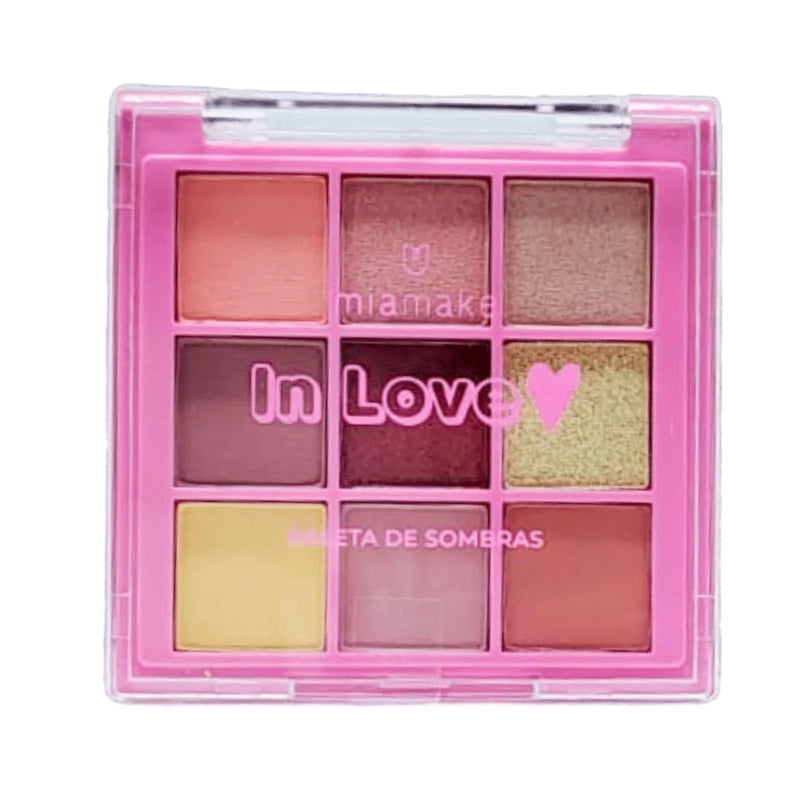 Paleta de Sombras In Love 9 Cores Mia Make