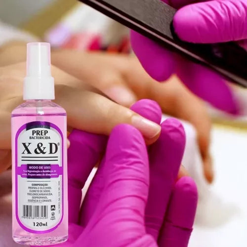 Prep Xed 120 Ml Spray Bactericida Para Cuidados De Unha Cor Rosa
