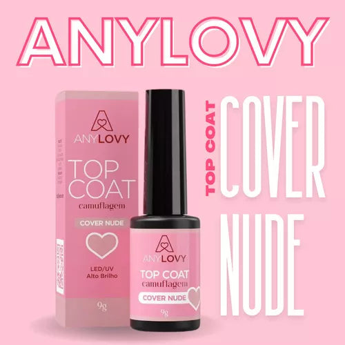 Top Coat Cover Nude Led Uv Camuflagem 9g