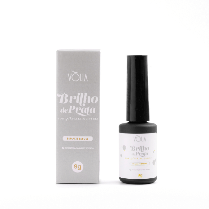 Esmalte LED/UV Brilho de Prata 9g