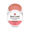 Gel de Alongamento com Glitter para Unhas - Linha Light - 15ml - Real Love