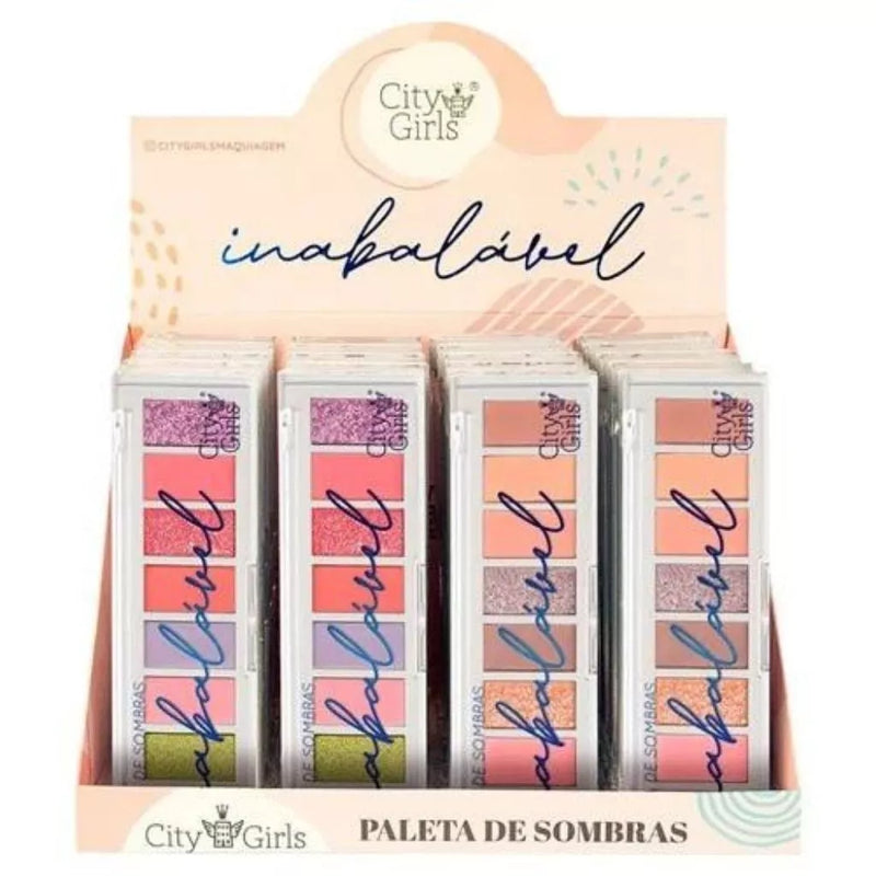 Paleta de Sombras inabalável City Girls CG262 Tons Variados
