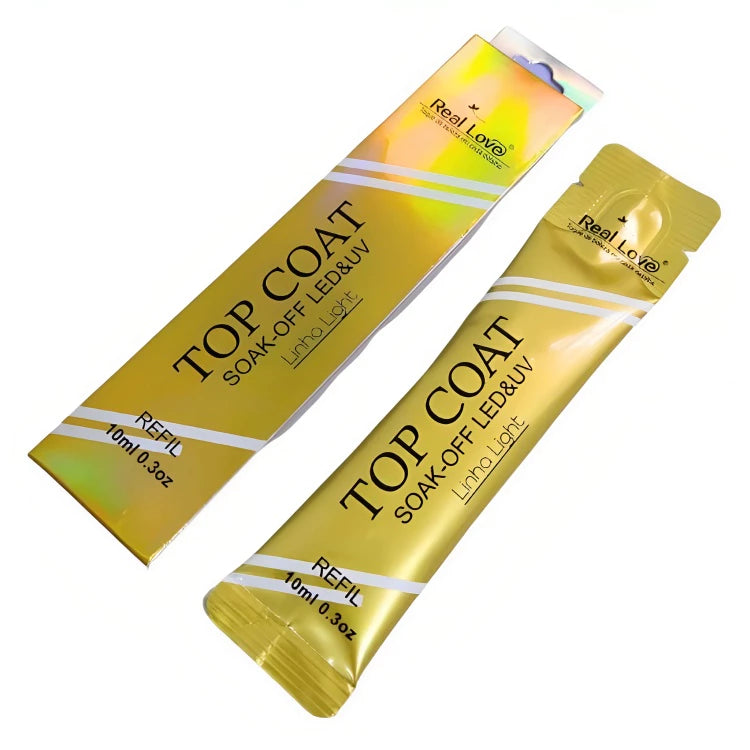 Sache Refil Top Coat Linha Light Soak-Off 10ml Real Love