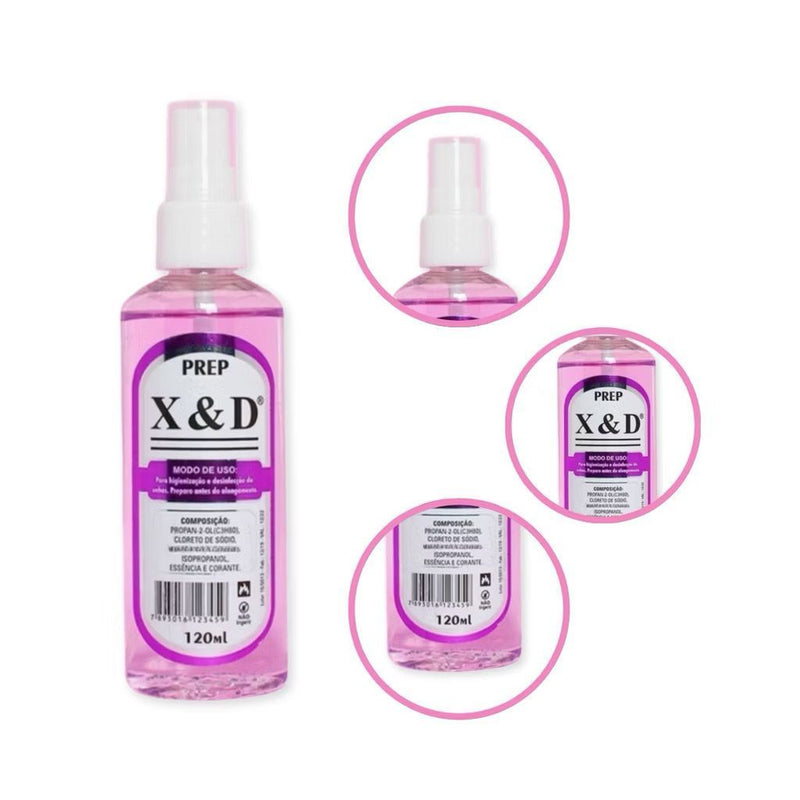 Prep Xed 120 Ml Spray Bactericida Para Cuidados De Unha Cor Rosa