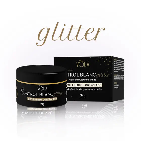 Gel Control Blanc Glitter Vòlia (24g) - VÓLIA COSMÉTICOS