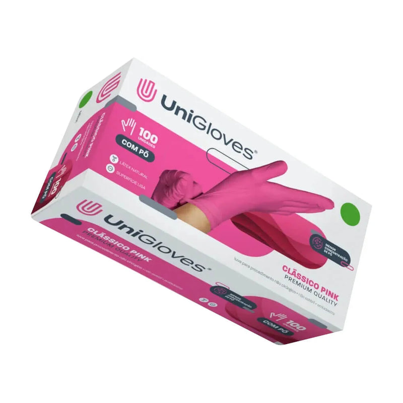 Luva de Procedimento Rosa - Unigloves